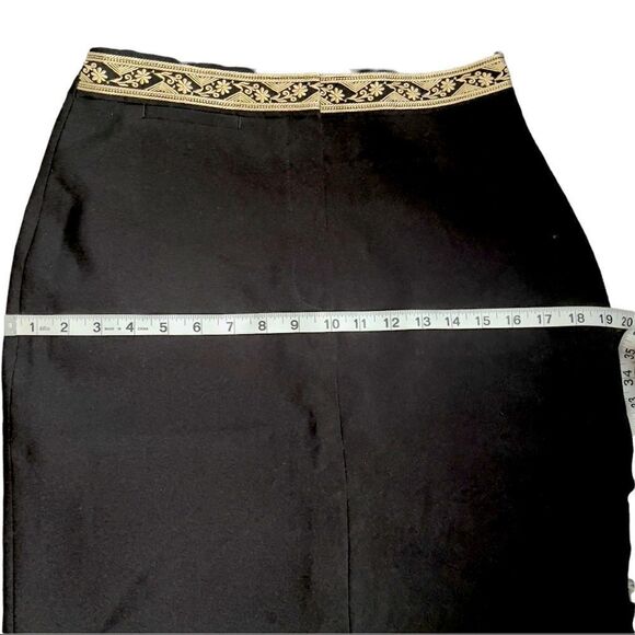 atmosphere Black Front Zipper Pencil Skirt Sz 10 - Picture 8 of 13
